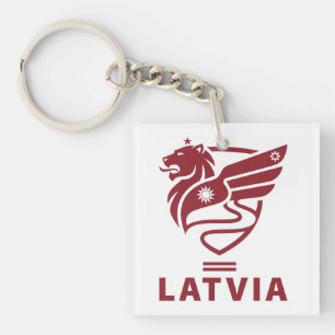 Porte-clés Lettonie État balte Europe du Nord