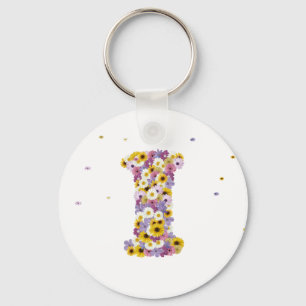 Porte-clés Lettre à fleurs I