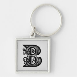 Porte-clés Lettre B Monogramme personnalisé