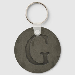 Porte-clés Lettre concrète G de monogramme