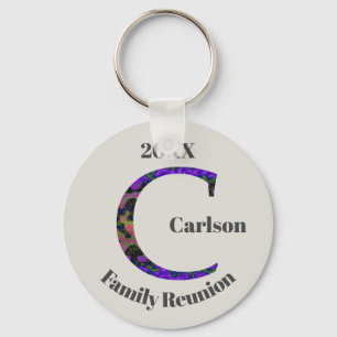 Porte-clés Lettre Cravate-teinture C Monogramme pour la réuni