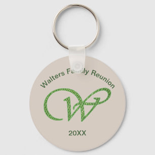 Porte-clés Lettre de conservation de la réunion familiale W M
