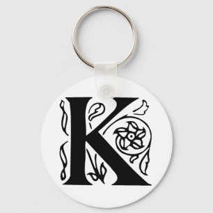 Porte-clés Lettre de fantaisie K