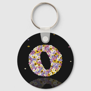 Porte-clés Lettre de fleurs O