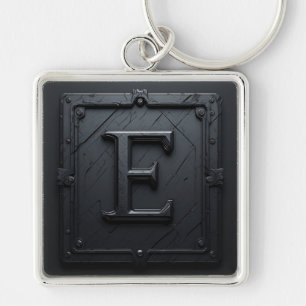 Porte-clés ⚔️ Lettre E Monogramme Gothique Cadeau Pour Lui 🔑