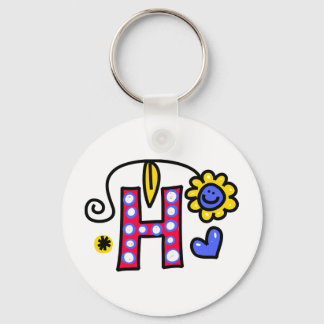 Porte-clés LETTRE MONOGRAPHIQUE H MOT DE VOEUX Expression