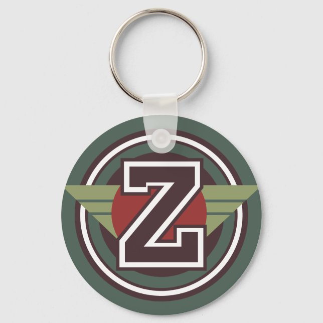 Porte-clés Lettre monographique Z initiale personnalisée (Recto)