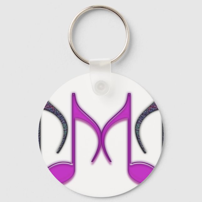 Porte-clés Lettre musicale "M" (Recto)