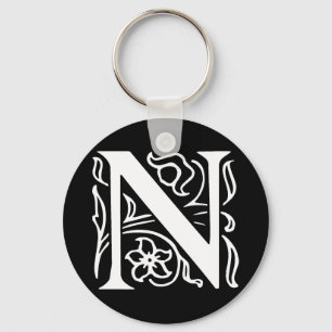 Porte-clés Lettre N de fantaisie
