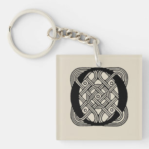 Porte-clés Lettre O Monogramme Impression de nœud celtique vi