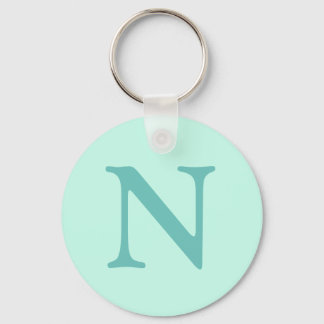 Porte-clés LETTRE Turquoise CLAIRE INITIALE Bleu tendance Min