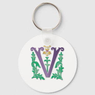 Porte-clés Lettre V Monogramme