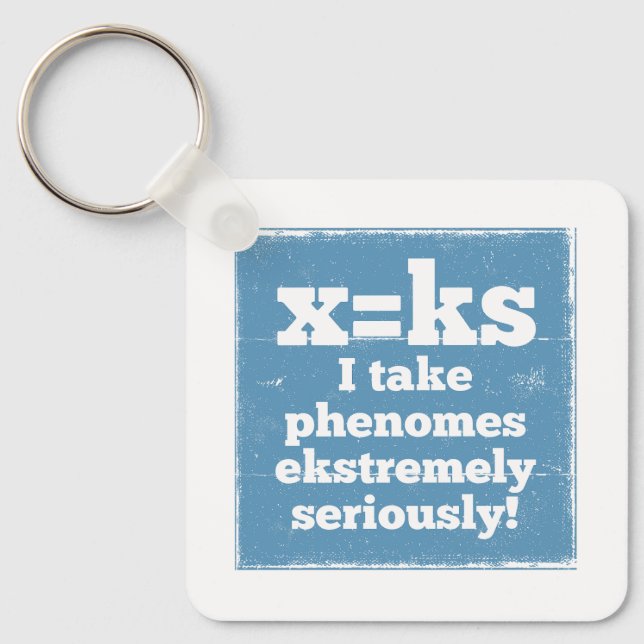 Porte-clés lettre x phenome k phonie sonore (Recto)