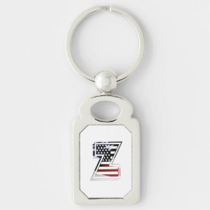 Porte-clés Lettre Z Monogramme Patriotique