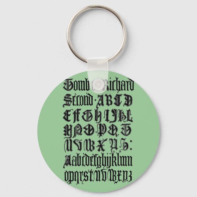 Porte-clés Lettres gothiques Porte - clé (Recto)