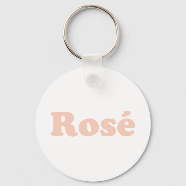 Porte-clés Lettres Roses "Roses" rose pâle blanc (Recto)