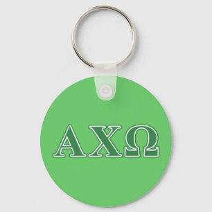 Porte-clés Lettres vertes d'Alphi Chi Omega