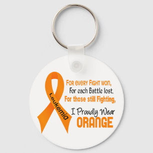Porte-clés Leucémie Je Porte Fièrement Orange