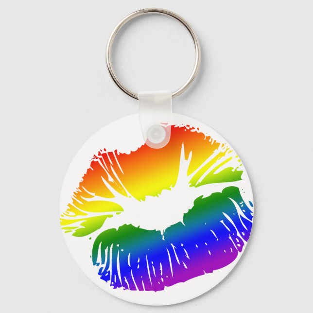 Porte-clés Lèvres arc-en-ciel 1 (Recto)