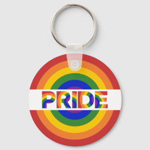 Porte-clés LGBT Pride Rainbow Bullseye