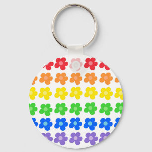 Porte-clés LGBT Rainbow Flowers Gay pride Liberté et égalité