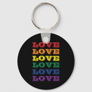Porte-clés LGBTQ Gay pride Love Personnalisable Texte Répété