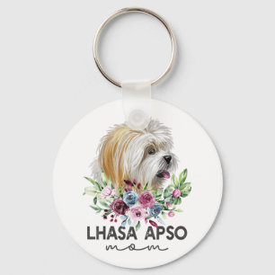 Porte-clés Lhasa Apso Chemise Cadeaux Chien Maman