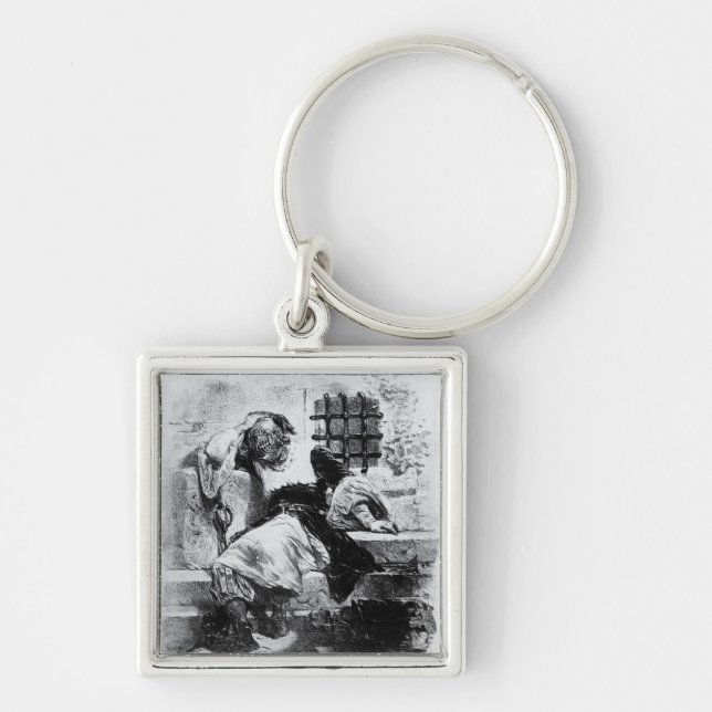 Porte-clés L'homme dans le masque de fer dans sa prison (Devant)