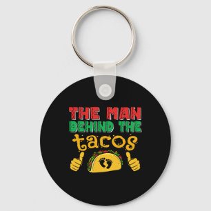 Porte-clés L'Homme Derrière Le Père Mexicain Taco Cinco De Ma