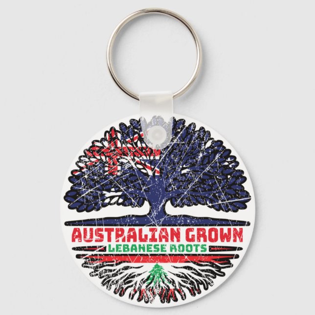 Porte-clés Liban Australie Australie racine d'arbre (Recto)