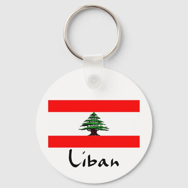 Porte-clés Liban Liban Porte - clé du drapeau libanais (Recto)