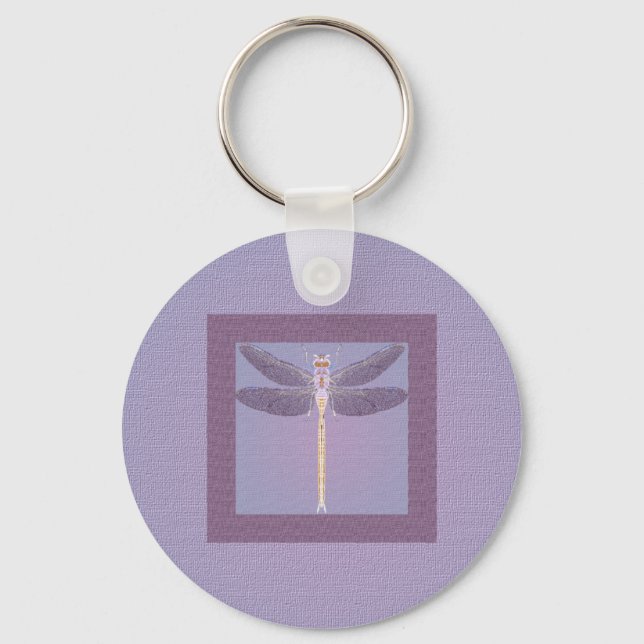 Porte-clés libellule violette (Recto)