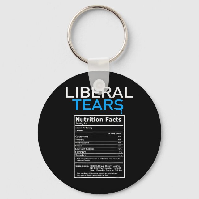Porte-clés Libéral Larmes Anti Libéral Pro Trump Républicain (Recto)
