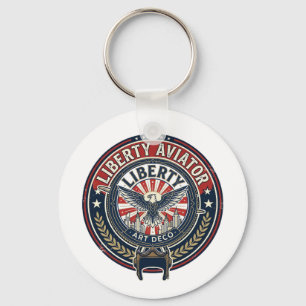 Porte-clés Liberty Aviator Patriotique Patriotique Aviation V