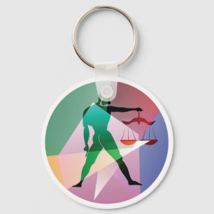 Porte-clés libra abstraite