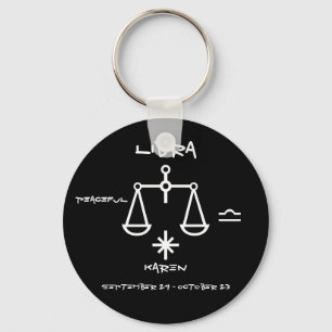 Porte-clés Libra personnalisée