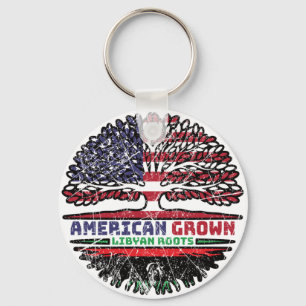 Porte-clés Libya Libyan US American USA United States Tree