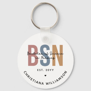 Porte-clés Licence BSN en sciences infirmières sur mesure