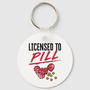 Porte-clés Licence pour la pilule Pharmacien Graduation Grad