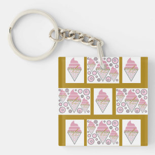 Porte-clés Licorice Irrésistible en crème glacée en Caramel