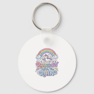 Porte-clés Licorne Arc-en-ciel après la pluie Premium Vector