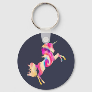 Porte-clés Licorne Tie Dye