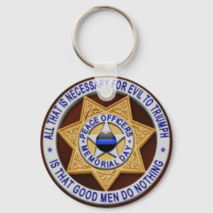 Porte-clés Ligne bleue mince