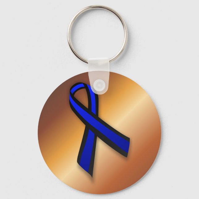Porte-clés Ligne bleue mince (Recto)
