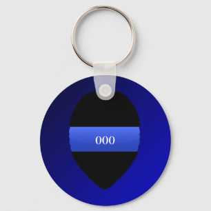 Porte-clés Ligne bleue mince