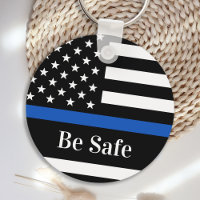 Ligne Bleue Mince Police Be Safe Police