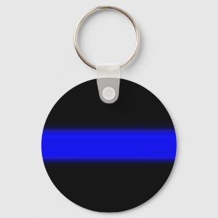 Porte-clés ligne bleue mince porte - clé