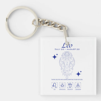 Porte-clés Ligne d'art astrologique de confiance du zodiaque 