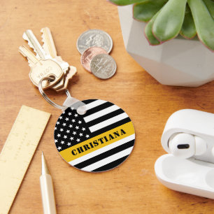 Porte-clés Ligne mince or 911 Dispatcher USA