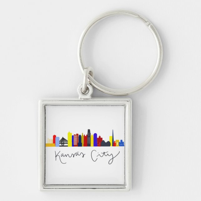 Porte-clés Ligne Skyline de Kansas City (Devant)